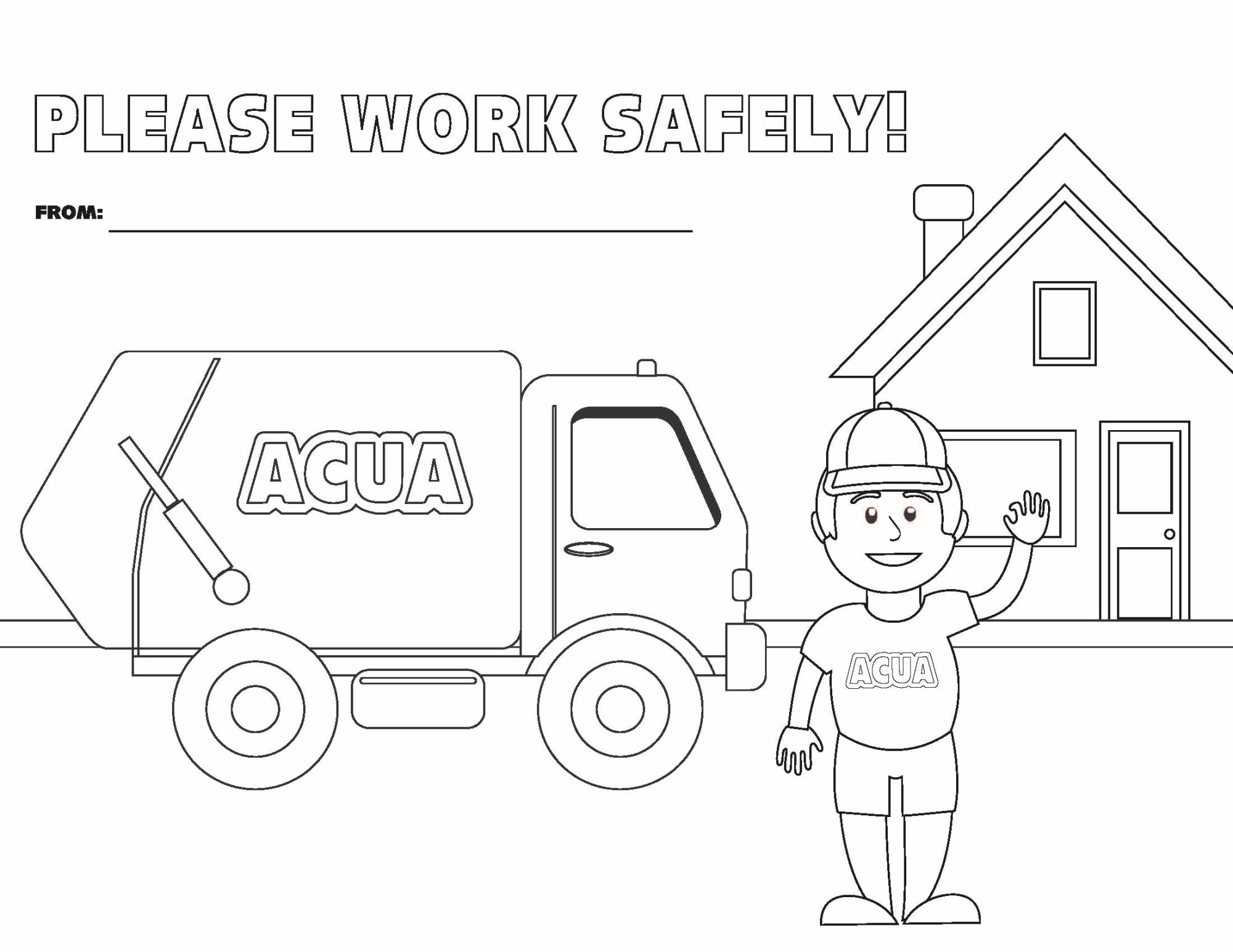 Garbage Collector Coloring Page
